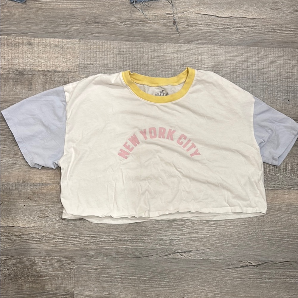 Hollister Women’s New York City Cropped Graphic Tee Size Small